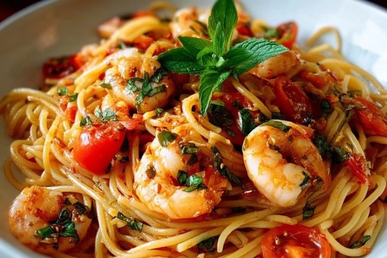 Chili-Knoblauch-Garnelenpasta