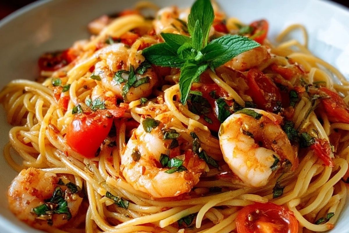 Chili-Knoblauch-Garnelenpasta