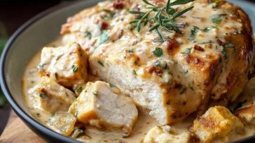 Cremiges Ranch-Hähnchen aus dem Crockpot