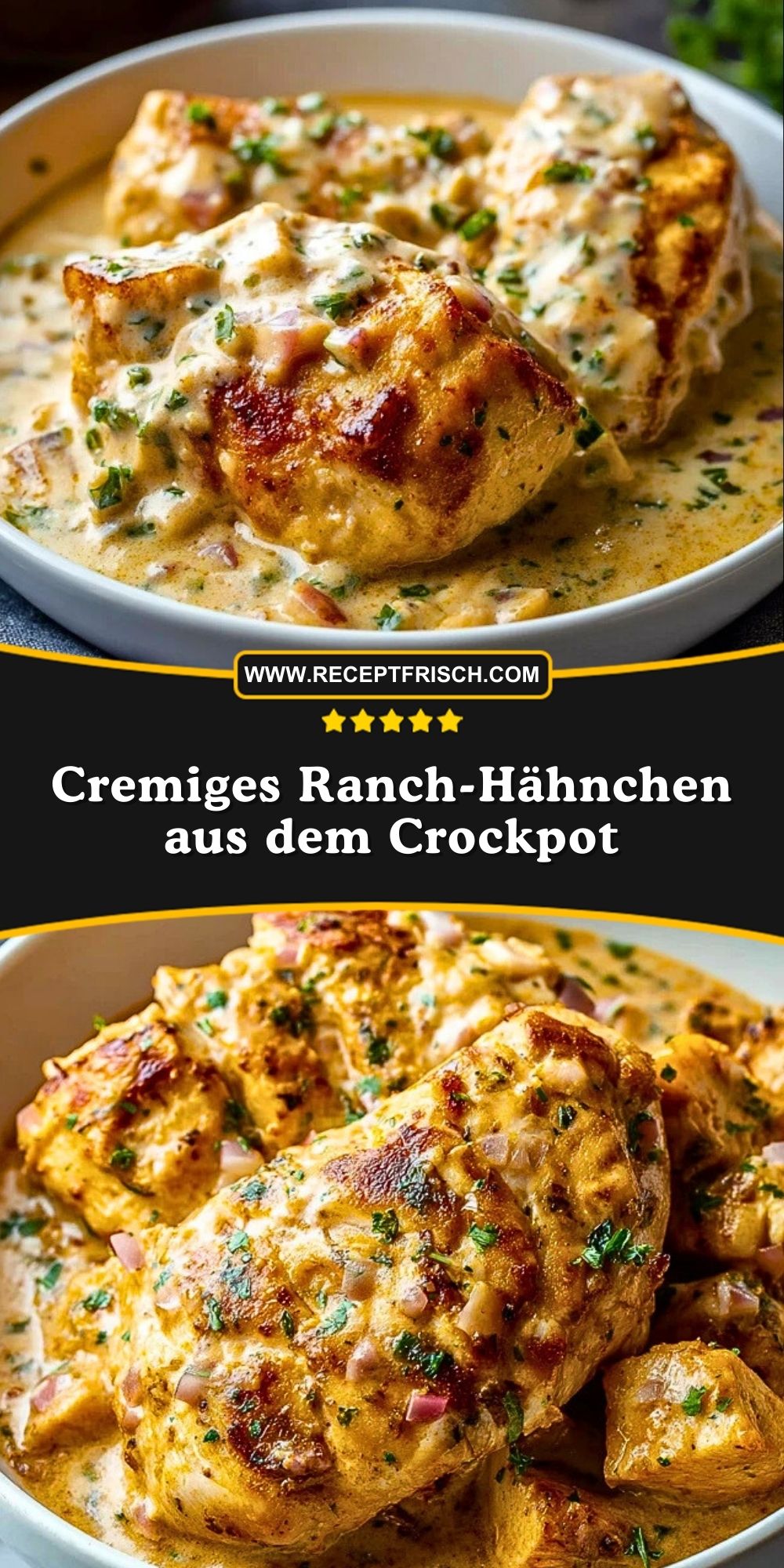 Cremiges Ranch-Hähnchen aus dem Crockpot