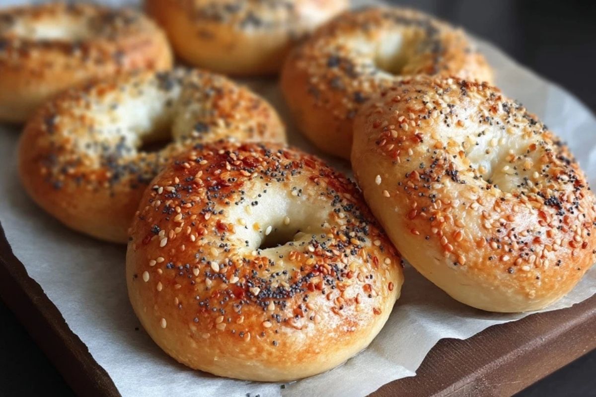 Einfacher Bagel nach New-York-Art