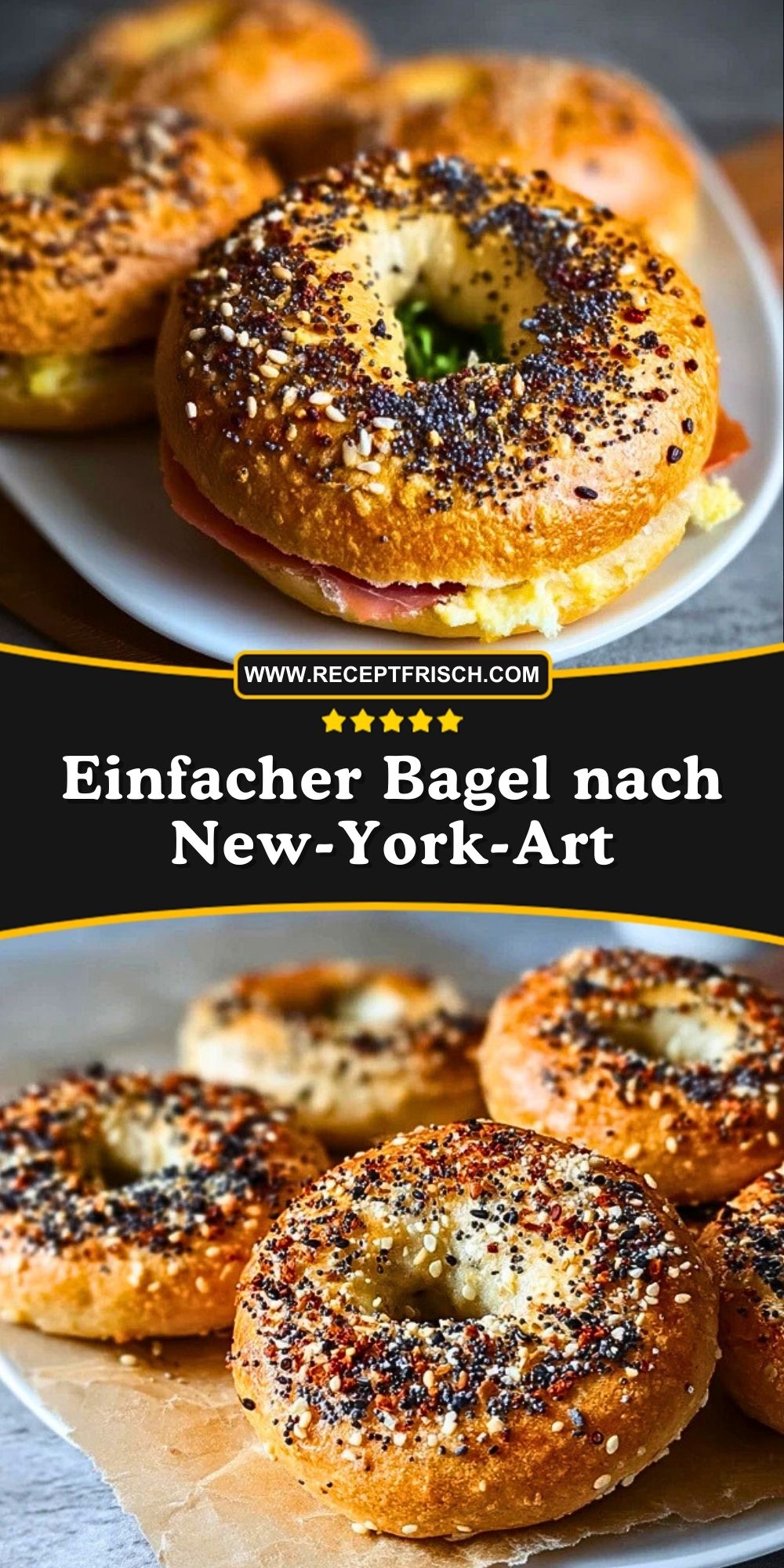 Einfacher Bagel nach New-York-Art