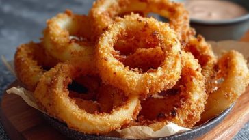 Hausgemachte knusprige Zwiebelringe