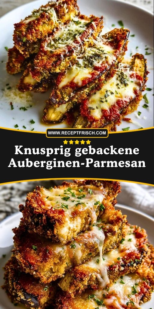 Knusprig gebackene Auberginen-Parmesan
