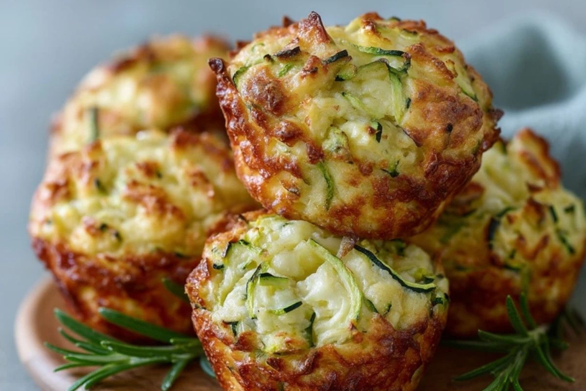 Knusprige Parmesan-Zucchini-Kartoffel-Muffins