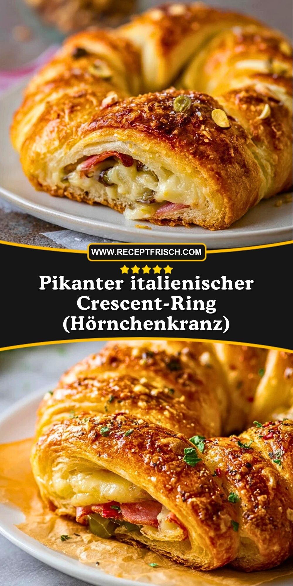 Pikanter italienischer Crescent-Ring (Hörnchenkranz)