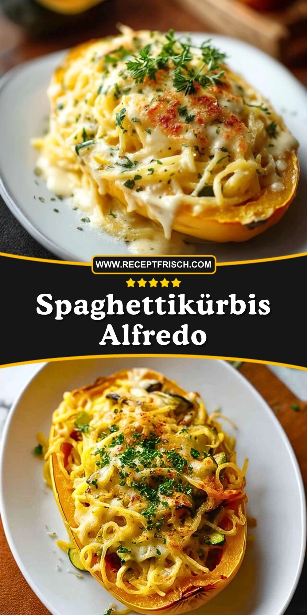 Spaghettikuerbis-Alfredo