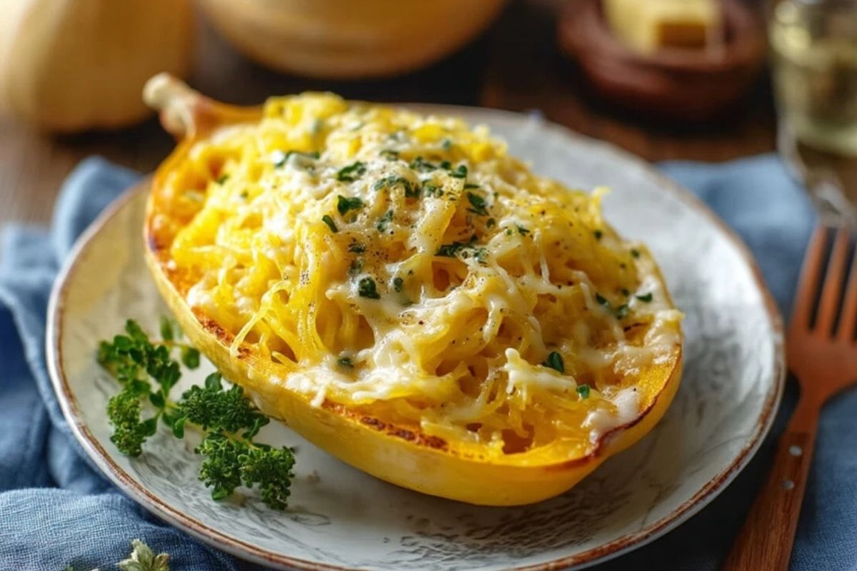 Spaghettikurbis-Alfredo