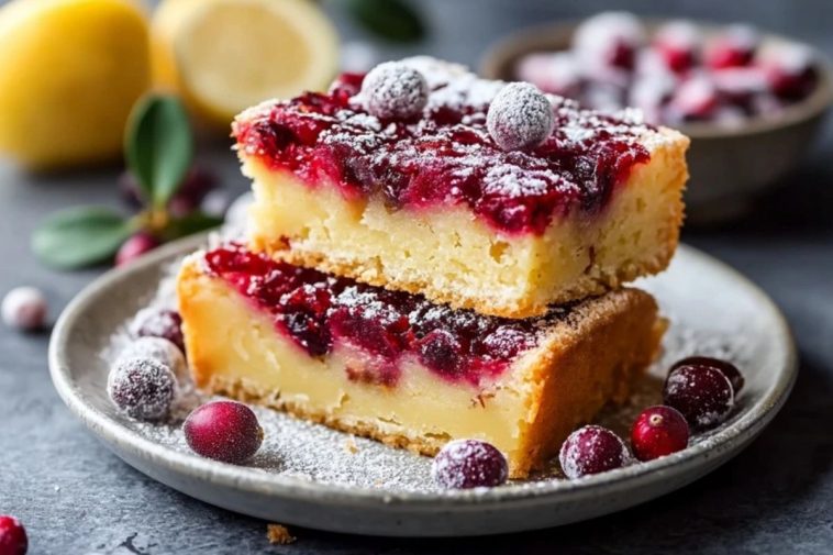 Cranberry Zitronen Schnitten