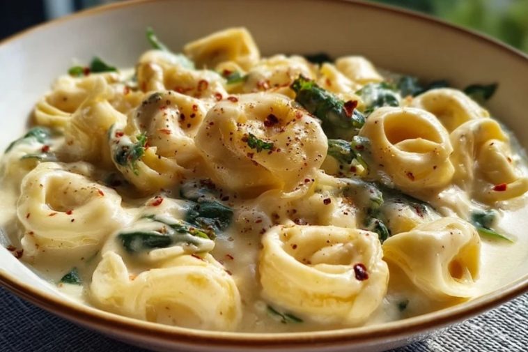 Cremige Tortellini Alfredo aus dem Slow Cooker
