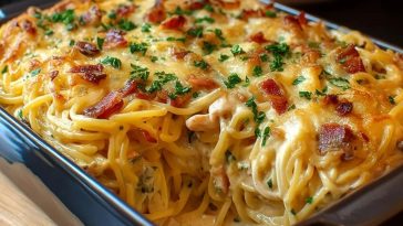 Cremiger Südstaaten-Spaghetti-Auflauf