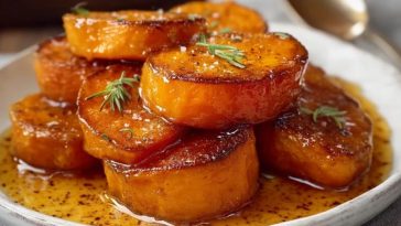 Einfache Süßkartoffeln in Zuckerglasur