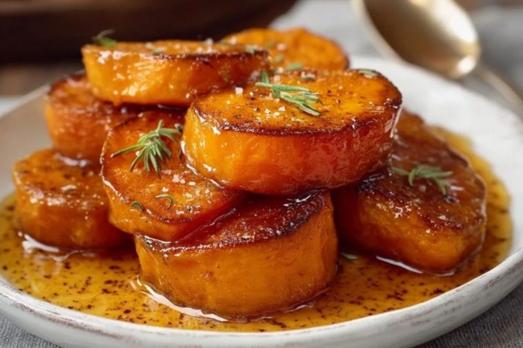 Einfache Süßkartoffeln in Zuckerglasur