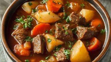 Eintopf Mit Rindfleisch Und Gemüse