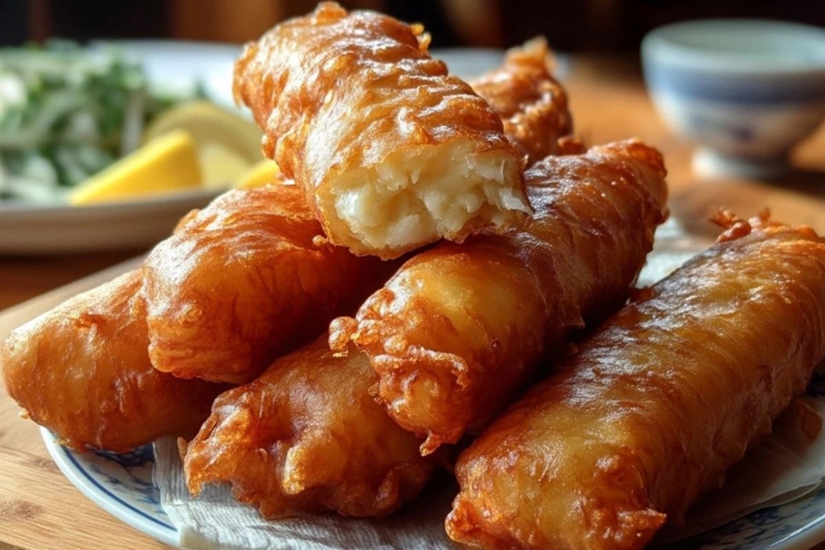 Frittierte Fischstäbchen
