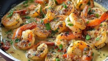 Garnelen in Knoblauch-Curry-Kokosmilch