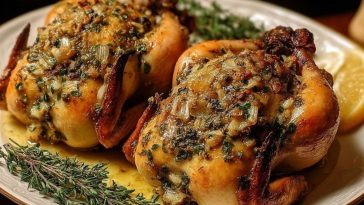 Gefüllte Cornish-Hühner