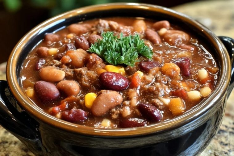 Herzhafte Cowboybohnen aus dem Slow Cooker