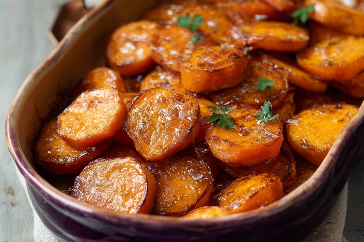 Karamellisierte Süßkartoffeln