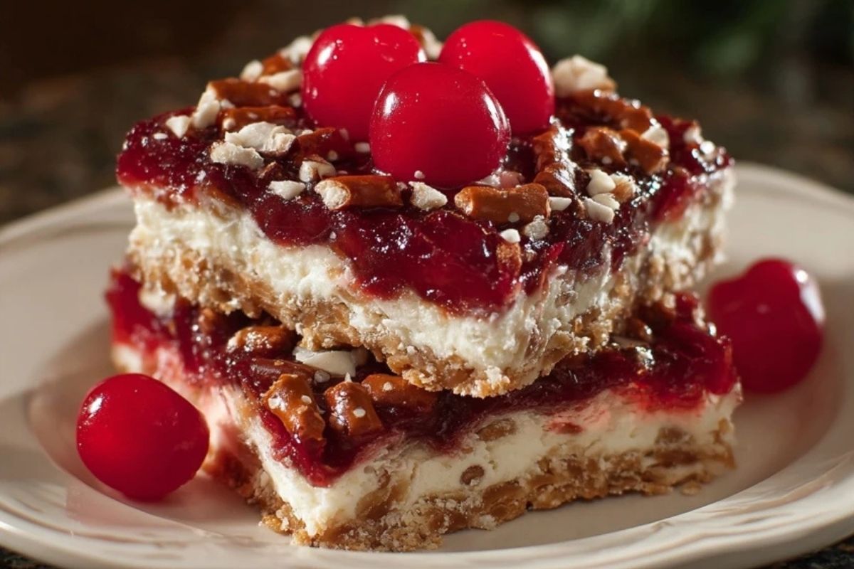 Kirschenbrezel Schnitten