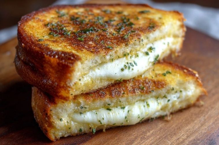 Knoblauchbrot Käse Sandwich