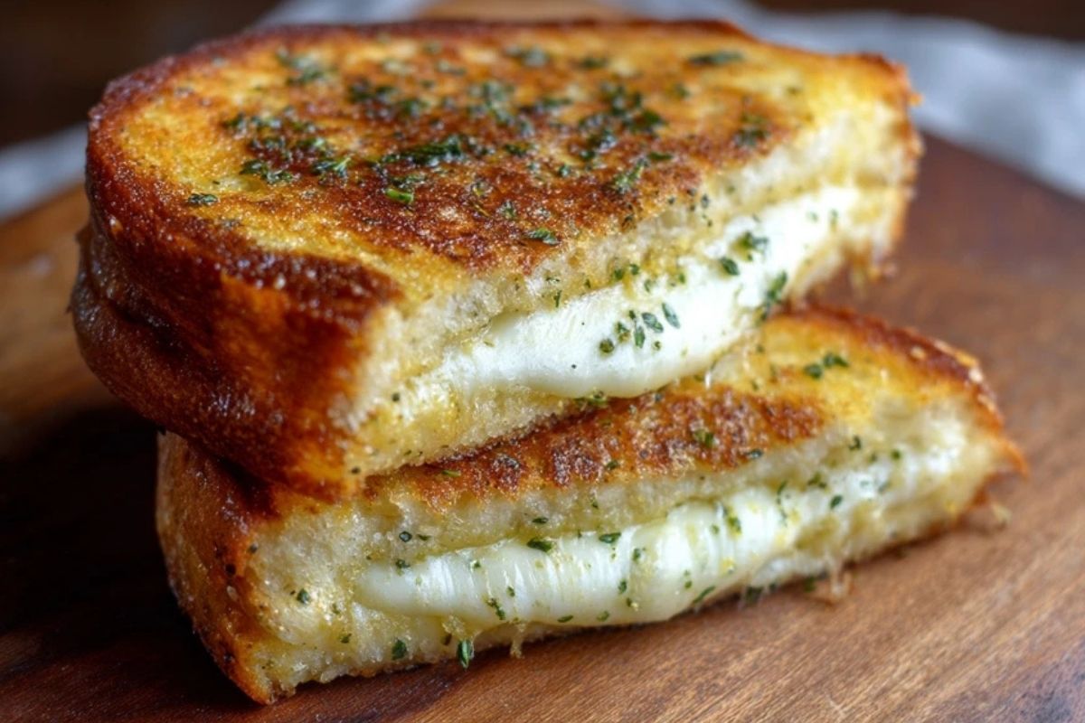 Knoblauchbrot Käse Sandwich