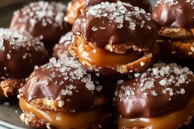 Salzige Karamellbrezel-Bissen