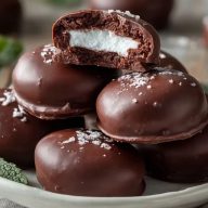 Selbstgemachte Pfefferminzschokolade