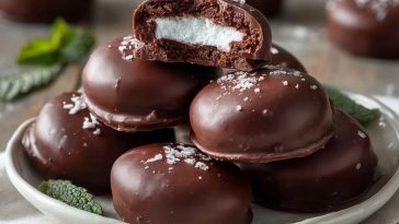 Selbstgemachte Pfefferminzschokolade