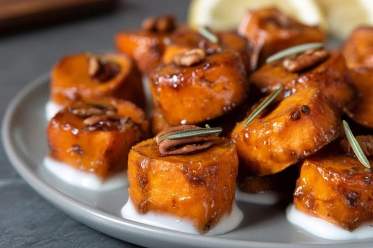 Ahorn-Röstete Süßkartoffel-Bissen