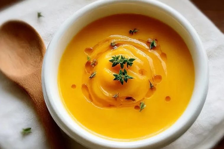 Cremige Honiggeröstete Eichelkürbissuppe