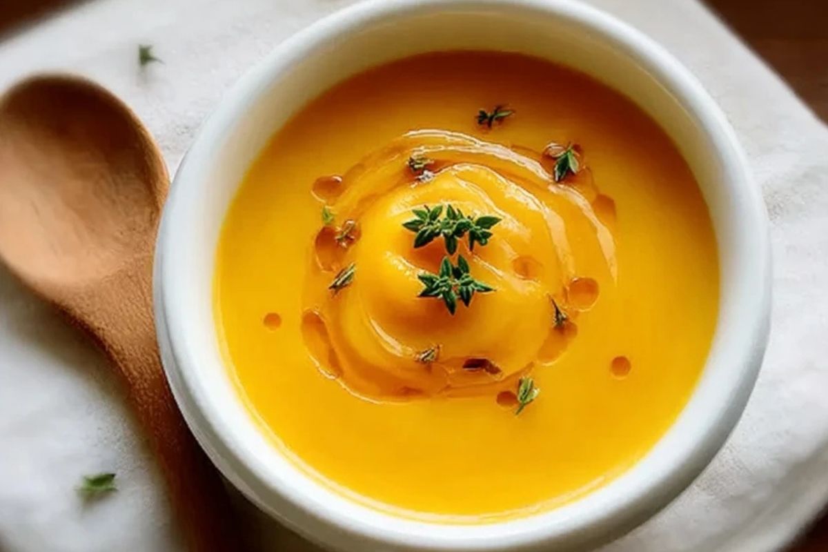 Cremige Honiggeröstete Eichelkürbissuppe