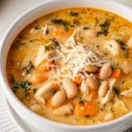 Cremige Hühner-Bohnen-Suppe