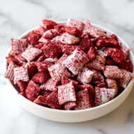 Easy Red Velvet Puppy Chow