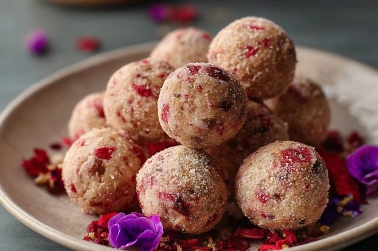 Erdbeer-Cheesecake-Proteinbällchen