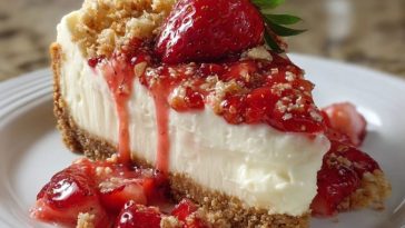 Erdbeerkäsekuchen mit Knusperkruste