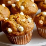 Feuchte Kürbis-Muffins mit Weißer Schokolade