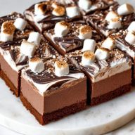 Gemütliche Heiße Schokolade Käsekuchen Riegel