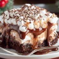 Heiße Schokolade Poke Cake