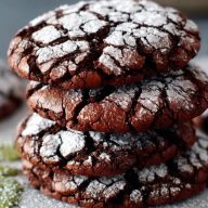 Kauzige Schokoladen-Brownie-Crinkle-Cookies