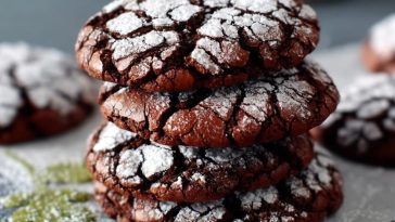 Kauzige Schokoladen-Brownie-Crinkle-Cookies