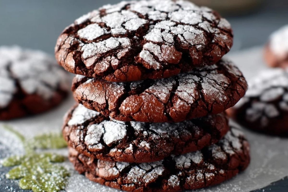 Kauzige Schokoladen-Brownie-Crinkle-Cookies