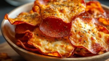 Keto Chips mit PeperoniKeto Chips mit Peperoni