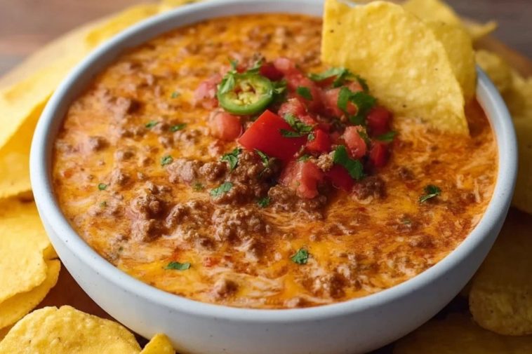 Köstlicher Crockpot Rotel Dip Mit Hackfleisch