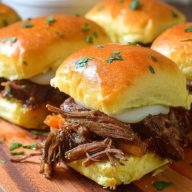 Schmortopf Rinderbraten Sandwiches