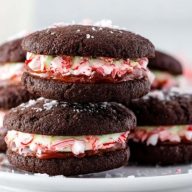 Schokoladen-Minze Sandwich-Kekse