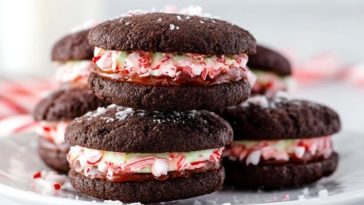 Schokoladen-Minze Sandwich-Kekse