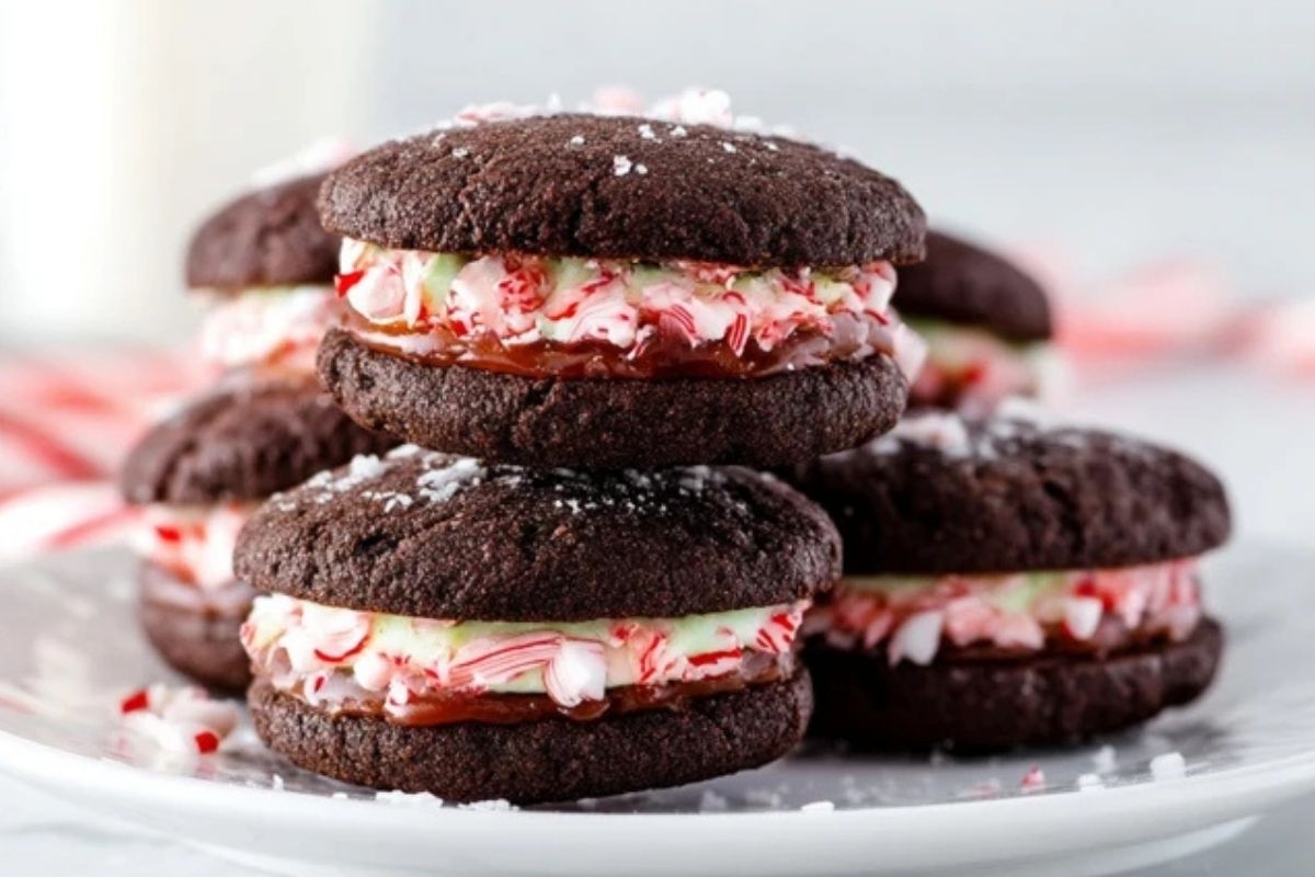 Schokoladen-Minze Sandwich-Kekse