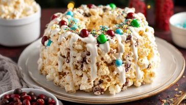 Weihnachtlicher Popcornkuchen