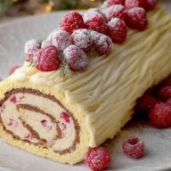 Weiße Schokoladen-Himbeer-Buche